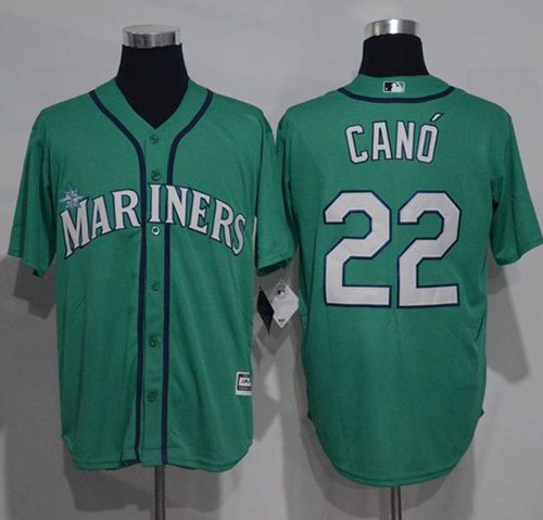 Mariners #22 Robinson Cano Green New Cool Base Stitched MLB Jersey - Click Image to Close
